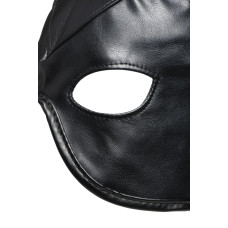 Маска для бондажу з рогами, чорна Master Series Dungeon Demon Bondage Mask with Horns Black