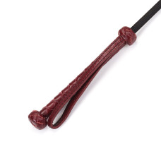 Шльопалка-сердечко з натуральної шкіри, червона Liebe Seele Wine Red Wine Riding Crop with Heart-Shape Tip
