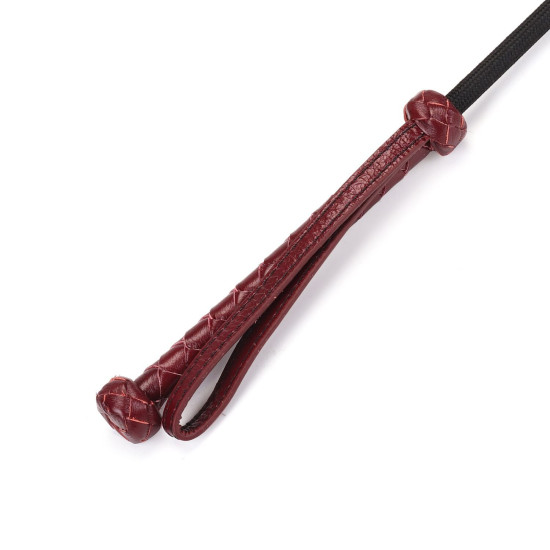 Шлёпалка-сердечко из натуральной кожи, красная Liebe Seele Wine Red Riding Crop with Heart-Shape Tip