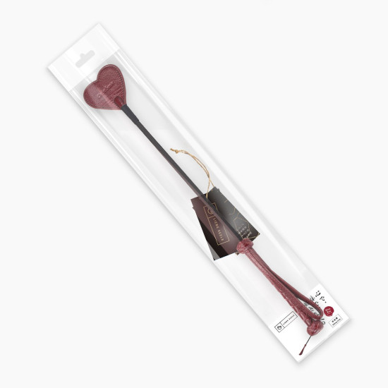 Шлёпалка-сердечко из натуральной кожи, красная Liebe Seele Wine Red Riding Crop with Heart-Shape Tip