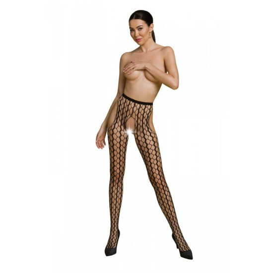 Эротические колготки-бодистокинг, чёрные Passion ECO S007 Black