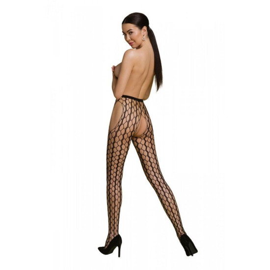 Эротические колготки-бодистокинг, чёрные Passion ECO S007 Black
