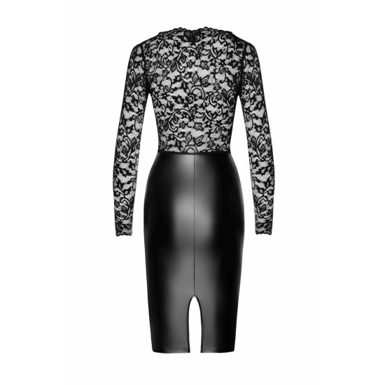 Сукня міді з мереживом і матеріалом з мокрим ефектом Noir Handmade F295 Euphoria Lace and Wetlook Midi Dress, 3XL