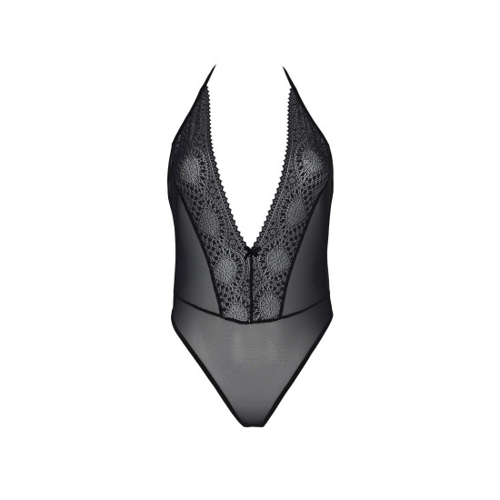 Боди (высокие вырезы, верх на завязках), чёрное Passion DROSERA BODY black, L/XL