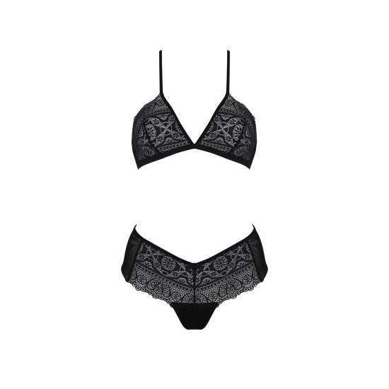 Комплект (бралетт і трусики-бікіні), чорний Passion KERRIA BIKINI black, XXL/XXXL