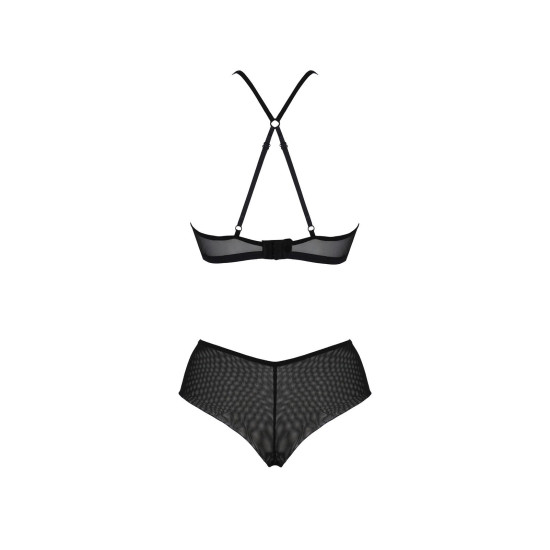 Комплект (бралетт і трусики-бікіні), чорний Passion KERRIA BIKINI black, XXL/XXXL