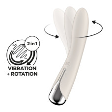 Вібратор точки G з обертанням, 2 мотори, бежевий Satisfyer Spinning Vibe 1 Beige
