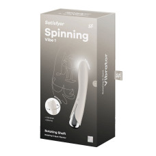 Вібратор точки G з обертанням, 2 мотори, бежевий Satisfyer Spinning Vibe 1 Beige