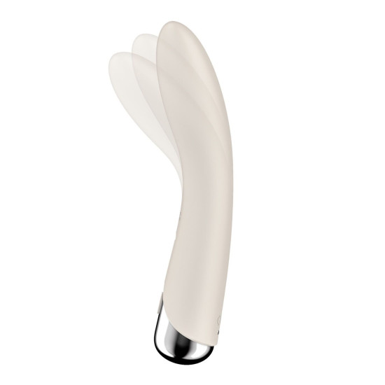 Вібратор точки G з обертанням, 2 мотори, бежевий Satisfyer Spinning Vibe 1 Beige