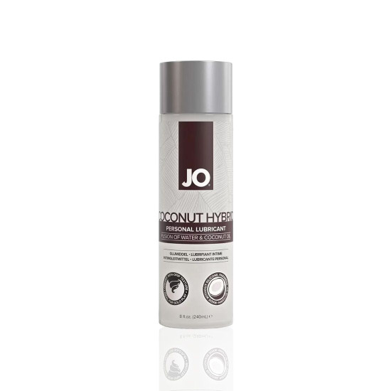 Біла змазка-крем із кокосовою олією JO Coconut Hybrid ORIGINAL, 240 ml