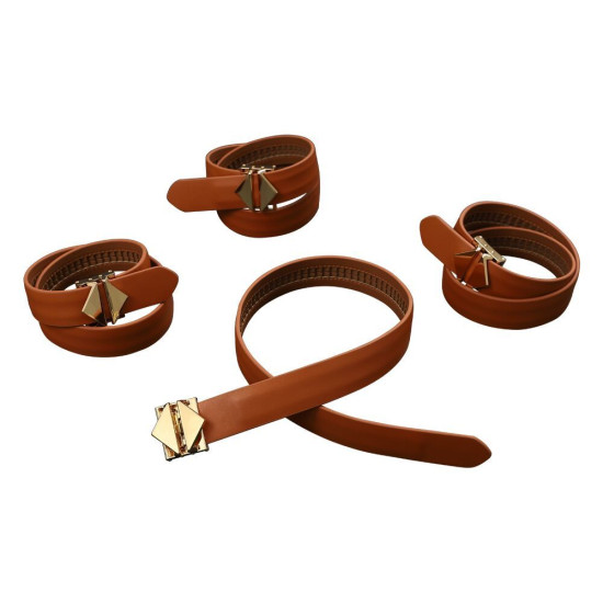 Набор для связывания, коричневый Lockink Hogtie Set Brown