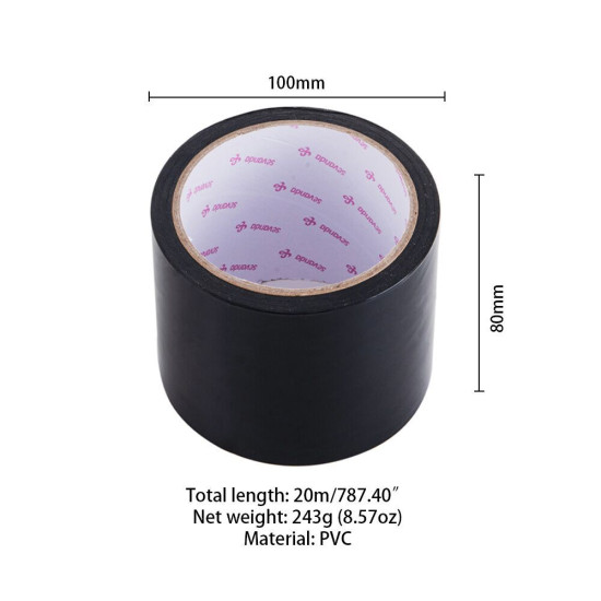 Электростатическая лента для бондажа, черная Lockink Sevanda Electrostatic Tape Black, 16 м