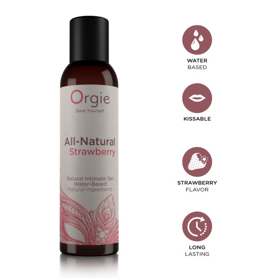 Лубрикант на водной основе с клубничным вкусом Orgie All - Natural Strawberry, 150 ml