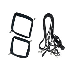 Розтяжка на ліжко (5 предметів), чорна Punishment 5-Piece Bed Restraint Kit Black