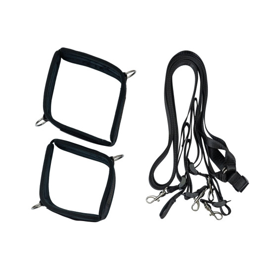 Растяжка на кровать (5 предметов), черная Punishment 5-Piece Bed Restraint Kit Black