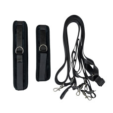 Розтяжка на ліжко (5 предметів), чорна Punishment 5-Piece Bed Restraint Kit Black