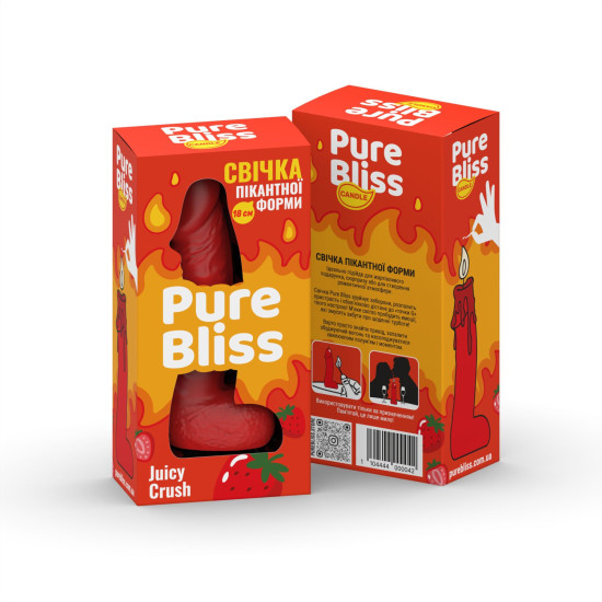 Ароматна свічка у формі члена з ароматом ягід Pure Bliss Red Juicy Crush, 18 cm