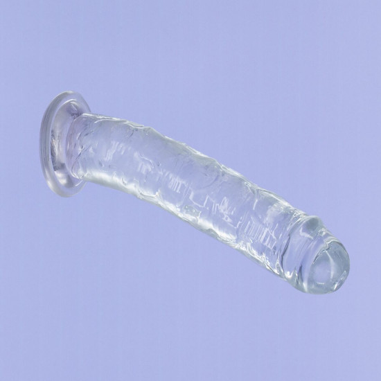 Прозрачный фаллоимитатор на присоске, длина 23 см, вибропуля в подарок Addiction Vertical Dong, 9 inch