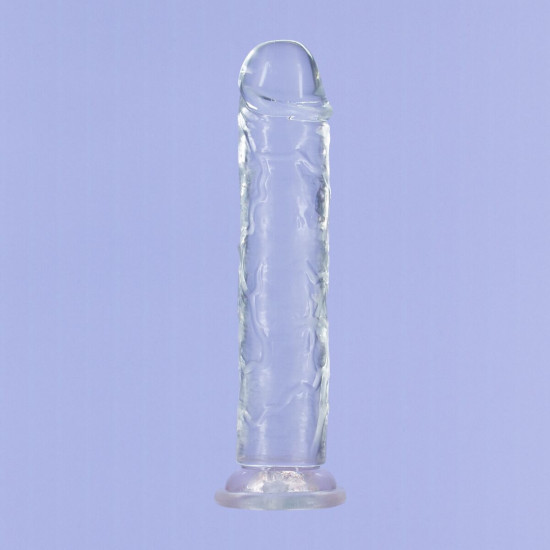 Прозрачный фаллоимитатор на присоске, длина 23 см, вибропуля в подарок Addiction Vertical Dong, 9 inch