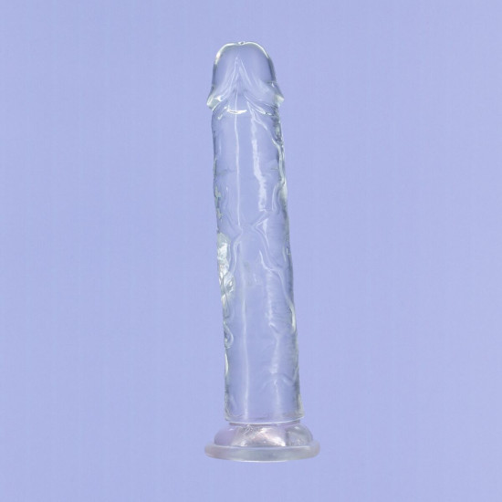 Прозрачный фаллоимитатор на присоске, длина 23 см, вибропуля в подарок Addiction Vertical Dong, 9 inch