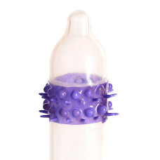 Насадка на член (презерватив з рядами пухирців та шипів), жовта Recare Yellow Monster Spike Condom