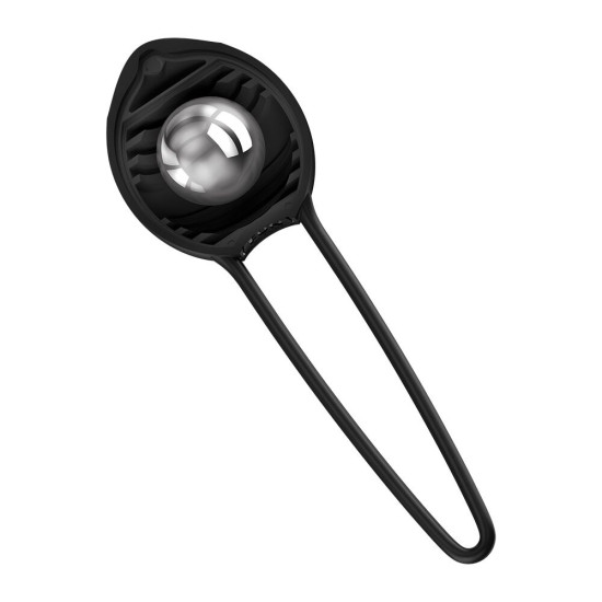Одинарный вагинальный шарик, черный, диаметр 3.6 см Fun Factory SMARTBALL UNO Black