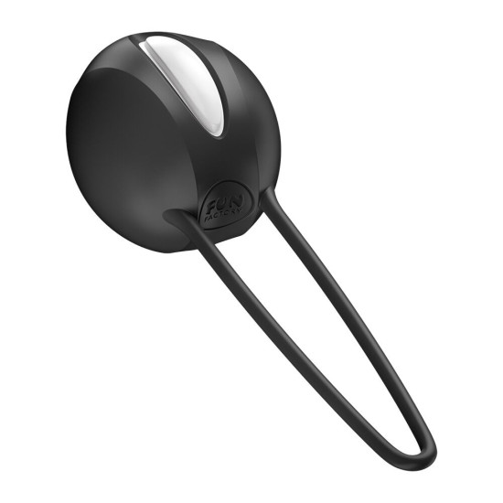 Одинарный вагинальный шарик, черный, диаметр 3.6 см Fun Factory SMARTBALL UNO Black