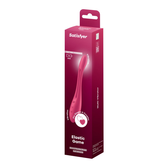 Универсальный гибкий вибратор для пар, красный Satisfyer Elastic Game Battery Series
