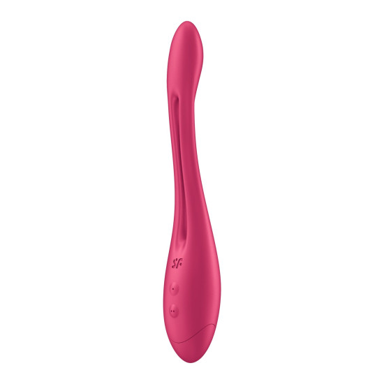 Универсальный гибкий вибратор для пар, красный Satisfyer Elastic Game Battery Series