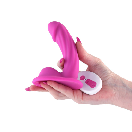 Ділдо з вібрацією, довжина 12.7 см, рожевий NS Novelties Colours - Curve - Vibrating - 5" Dildo - Pink