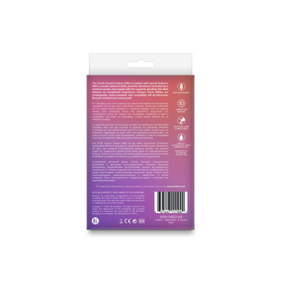 Ділдо з вібрацією, довжина 12.7 см, рожевий NS Novelties Colours - Curve - Vibrating - 5" Dildo - Pink
