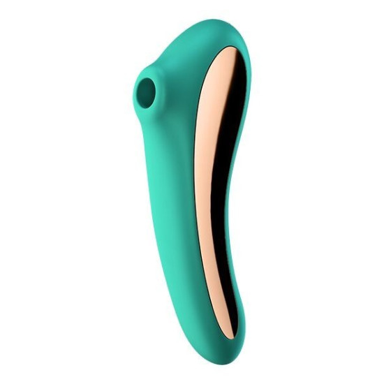 Вакуумный стимулятор с вибрацией, зеленый Satisfyer Dual Kiss Green