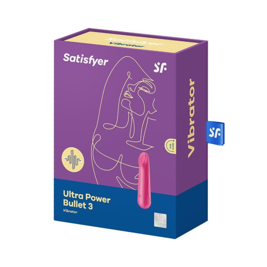 Вібропуля перезаряджається, червона Ultra Power Bullet 3 Red