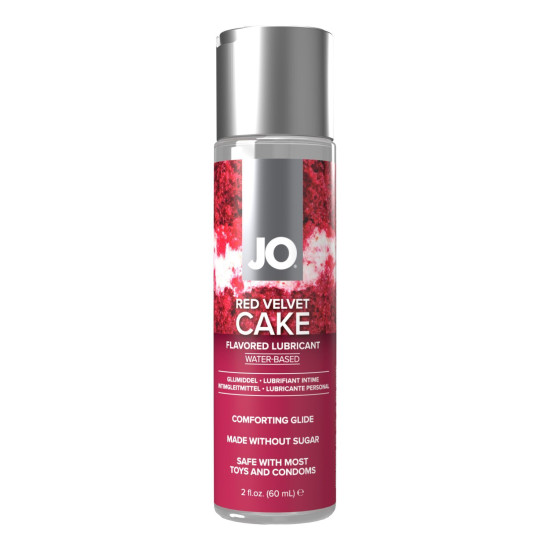 Съедобный лубрикант на водной основе со вкусом торта Красный бархат JO Red Velvet Cake, 60 ml