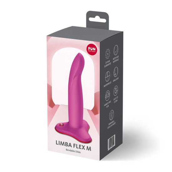 Фаллоимитатор, пурпурный Fun Factory Limba Flex Magenta, M (мятая упаковка)