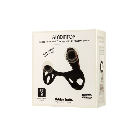 Насадка на член с вибрацией и пультом LRS Adrien Lastic Gladiator, F