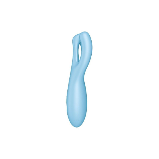 Кліторальний смарт-вібратор з трьома пальчиками, синій Satisfyer Threesome 4 Blue