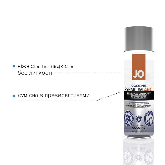 Распродажа!!! Смазка на силиконовой основе JO ANAL PREMIUM - COOLING (60 мл) (cрок 12.2023)