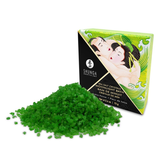 Сіль для ванни з сіллю Мертвого моря та аромаоліями Shunga Moonlight Bath Lotus Flower, 75 g