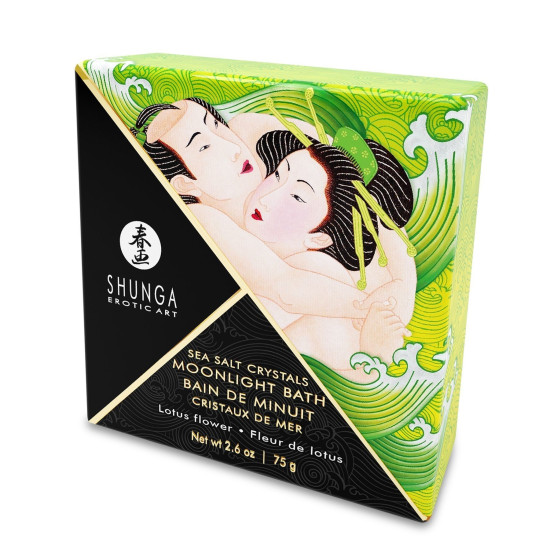 Сіль для ванни з сіллю Мертвого моря та аромаоліями Shunga Moonlight Bath Lotus Flower, 75 g