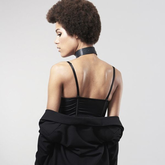 Широкий чокер, черный Bijoux Indiscrets Maze Wide Choker Black