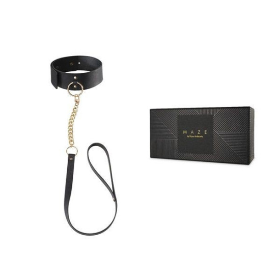 Широкий чокер, черный Bijoux Indiscrets Maze Wide Choker Black