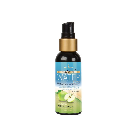 Съедобная интимная смазка на водной основе со вкусом яблока Sensuva Natural Water-Based Apple Candy, 57 ml