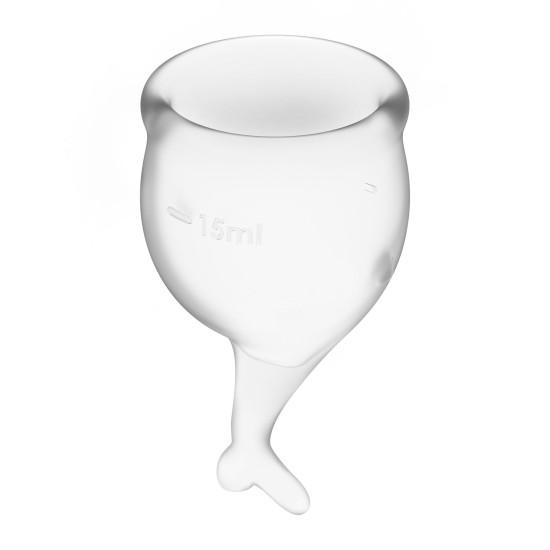 Набор менструальных чаш, прозрачный Satisfyer Feel Secure (transparent), 15 ml и 20 ml, мешочек для хранения