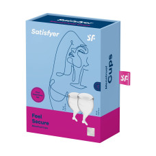 Набір менструальних чаш, прозорий Satisfyer Feel Secure (transparent), 15 ml та 20 ml, мішечок для зберігання