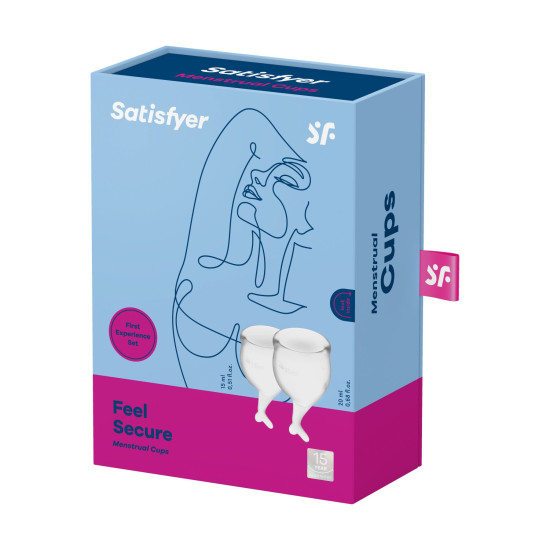 Набор менструальных чаш, прозрачный Satisfyer Feel Secure (transparent), 15 ml и 20 ml, мешочек для хранения