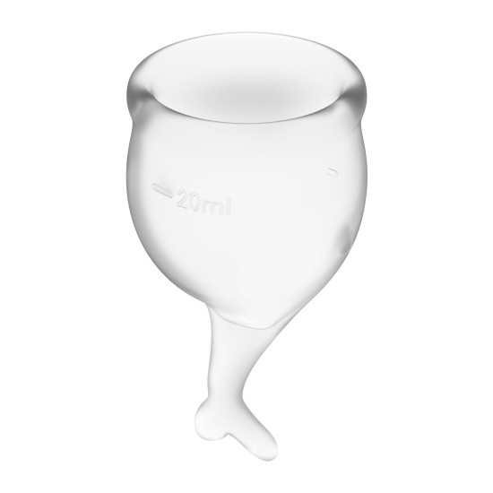 Набор менструальных чаш, прозрачный Satisfyer Feel Secure (transparent), 15 ml и 20 ml, мешочек для хранения