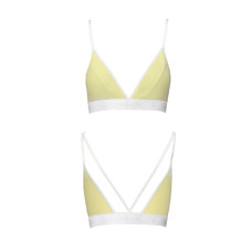 Спортивный топ с двойными бретелями, жёлтый Passion PS007 Top Yellow, L
