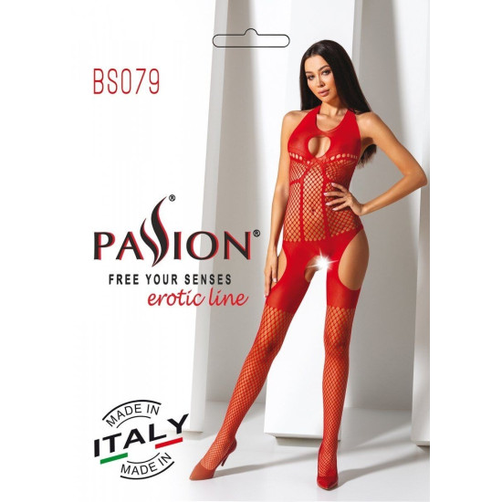 Бодистокинг, красный Passion BS079 Red