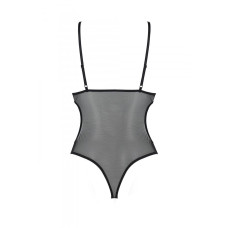 Боди с ажурным лифом, черное Christa Body Black Passion, XXL/XXXL